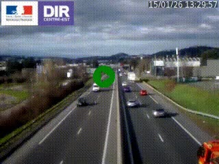 <h2>Caméra autoroute à Saint-Etienne (Les Littes) à hauteur du Ikea Saint-Etienne sur l'A72 en direction de Roanne</h2>