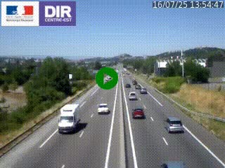 Caméra autoroute à Saint-Etienne (Les Littes) à hauteur du Ikea Saint-Etienne sur l'A72 en direction de Roanne