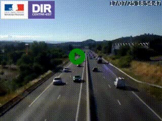 Caméra autoroute à Saint-Etienne (Les Littes) à hauteur du Ikea Saint-Etienne sur l'A72 en direction de Roanne