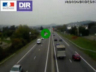 <h2>Caméra autoroute à Saint-Etienne (Les Littes) à hauteur du Ikea Saint-Etienne sur l'A72 en direction de Roanne</h2>