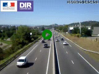 Caméra autoroute à Saint-Etienne (Les Littes) à hauteur du Ikea Saint-Etienne sur l'A72 en direction de Roanne