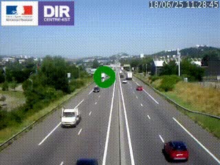 Caméra autoroute à Saint-Etienne (Les Littes) à hauteur du Ikea Saint-Etienne sur l'A72 en direction de Roanne