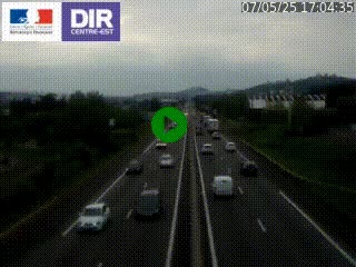 Caméra autoroute à Saint-Etienne (Les Littes) à hauteur du Ikea Saint-Etienne sur l'A72 en direction de Roanne