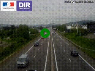 Caméra autoroute à Saint-Etienne (Les Littes) à hauteur du Ikea Saint-Etienne sur l'A72 en direction de Roanne