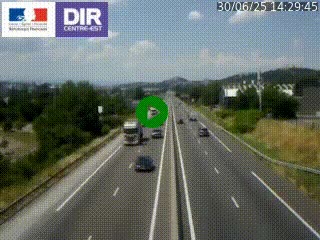 Caméra autoroute à Saint-Etienne (Les Littes) à hauteur du Ikea Saint-Etienne sur l'A72 en direction de Roanne