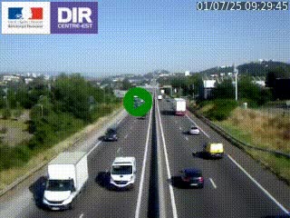 Caméra autoroute à Saint-Etienne (Les Littes) à hauteur du Ikea Saint-Etienne sur l'A72 en direction de Roanne
