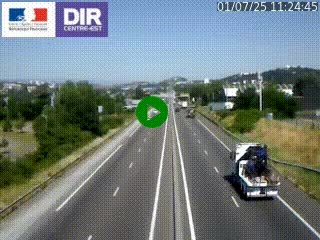 Caméra autoroute à Saint-Etienne (Les Littes) à hauteur du Ikea Saint-Etienne sur l'A72 en direction de Roanne