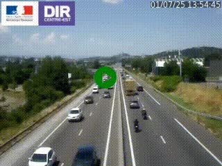 Caméra autoroute à Saint-Etienne (Les Littes) à hauteur du Ikea Saint-Etienne sur l'A72 en direction de Roanne
