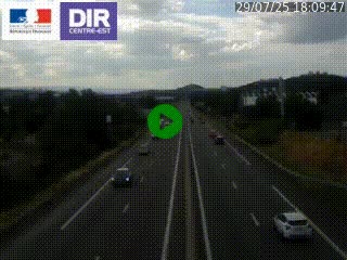 Caméra autoroute à Saint-Etienne (Les Littes) à hauteur du Ikea Saint-Etienne sur l'A72 en direction de Roanne
