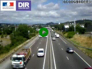 Caméra autoroute à Saint-Etienne (Les Littes) à hauteur du Ikea Saint-Etienne sur l'A72 en direction de Roanne