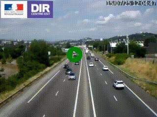 Caméra autoroute à Saint-Etienne (Les Littes) à hauteur du Ikea Saint-Etienne sur l'A72 en direction de Roanne