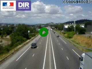 Caméra autoroute à Saint-Etienne (Les Littes) à hauteur du Ikea Saint-Etienne sur l'A72 en direction de Roanne