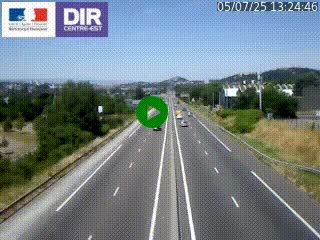 Caméra autoroute à Saint-Etienne (Les Littes) à hauteur du Ikea Saint-Etienne sur l'A72 en direction de Roanne