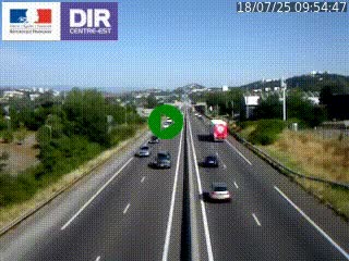 Caméra autoroute à Saint-Etienne (Les Littes) à hauteur du Ikea Saint-Etienne sur l'A72 en direction de Roanne