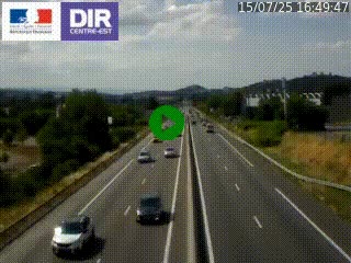 Caméra autoroute à Saint-Etienne (Les Littes) à hauteur du Ikea Saint-Etienne sur l'A72 en direction de Roanne