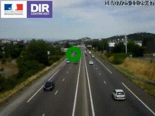 Caméra autoroute à Saint-Etienne (Les Littes) à hauteur du Ikea Saint-Etienne sur l'A72 en direction de Roanne