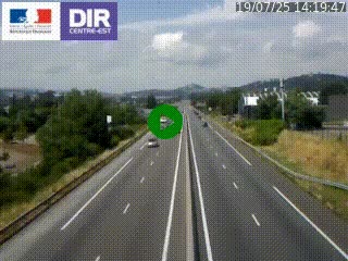 Caméra autoroute à Saint-Etienne (Les Littes) à hauteur du Ikea Saint-Etienne sur l'A72 en direction de Roanne
