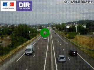 Caméra autoroute à Saint-Etienne (Les Littes) à hauteur du Ikea Saint-Etienne sur l'A72 en direction de Roanne