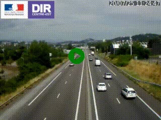 Caméra autoroute à Saint-Etienne (Les Littes) à hauteur du Ikea Saint-Etienne sur l'A72 en direction de Roanne