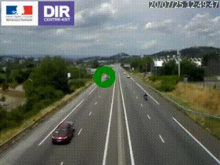 Caméra autoroute à Saint-Etienne (Les Littes) à hauteur du Ikea Saint-Etienne sur l'A72 en direction de Roanne