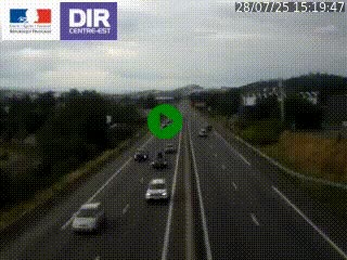 Caméra autoroute à Saint-Etienne (Les Littes) à hauteur du Ikea Saint-Etienne sur l'A72 en direction de Roanne