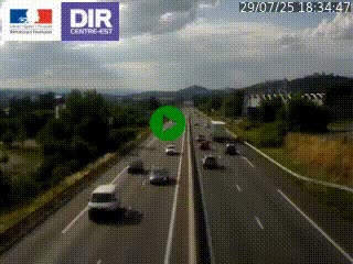 Caméra autoroute à Saint-Etienne (Les Littes) à hauteur du Ikea Saint-Etienne sur l'A72 en direction de Roanne