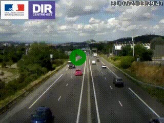 Caméra autoroute à Saint-Etienne (Les Littes) à hauteur du Ikea Saint-Etienne sur l'A72 en direction de Roanne
