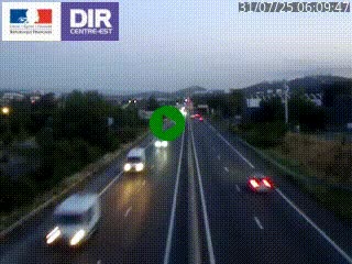 Caméra autoroute à Saint-Etienne (Les Littes) à hauteur du Ikea Saint-Etienne sur l'A72 en direction de Roanne
