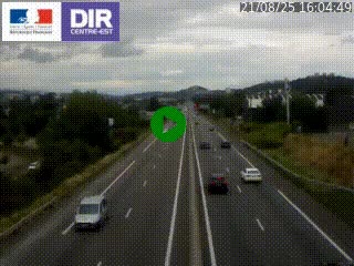 Caméra autoroute à Saint-Etienne (Les Littes) à hauteur du Ikea Saint-Etienne sur l'A72 en direction de Roanne
