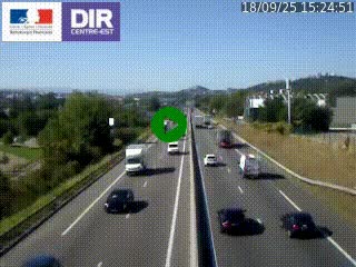 Caméra autoroute à Saint-Etienne (Les Littes) à hauteur du Ikea Saint-Etienne sur l'A72 en direction de Roanne