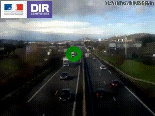 <h2>Caméra autoroute à Saint-Etienne (Les Littes) à hauteur du Ikea Saint-Etienne sur l'A72 en direction de Roanne</h2>