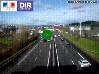 <h2>Caméra autoroute à Saint-Etienne (Les Littes) à hauteur du Ikea Saint-Etienne sur l'A72 en direction de Roanne</h2>