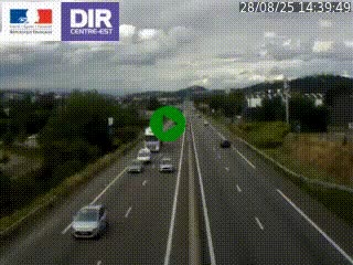 <h2>Caméra autoroute à Saint-Etienne (Les Littes) à hauteur du Ikea Saint-Etienne sur l'A72 en direction de Roanne</h2>