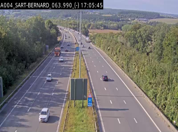 <h2>Webcam E411 à hauteur d'Assesse en provenance d'Arlon ou de la N4 vers Namur</h2>