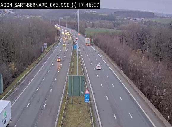 <h2>Webcam E411 à hauteur d'Assesse en provenance d'Arlon ou de la N4 vers Namur</h2>