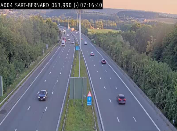 <h2>Webcam E411 à hauteur d'Assesse en provenance d'Arlon ou de la N4 vers Namur</h2>