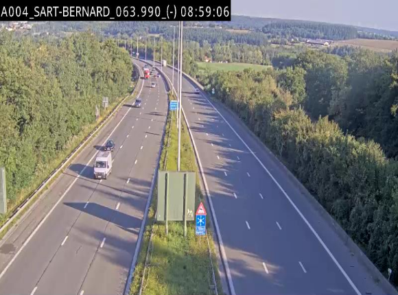 <h2>Webcam E411 à hauteur d'Assesse en provenance d'Arlon ou de la N4 vers Namur</h2>