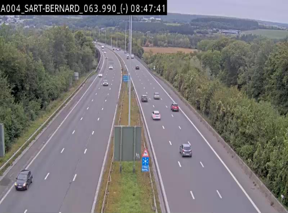 <h2>Webcam E411 à hauteur d'Assesse en provenance d'Arlon ou de la N4 vers Namur</h2>