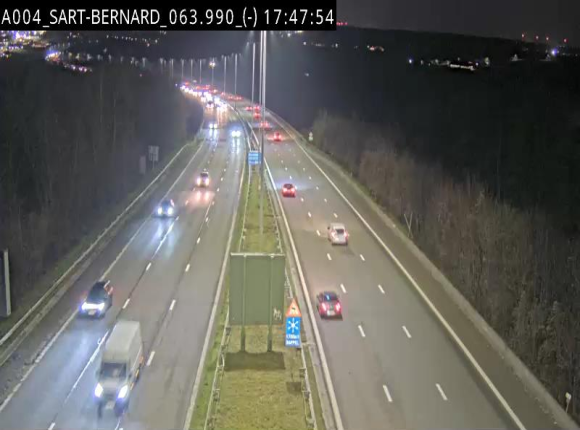 <h2>Webcam E411 à hauteur d'Assesse en provenance d'Arlon ou de la N4 vers Namur</h2>