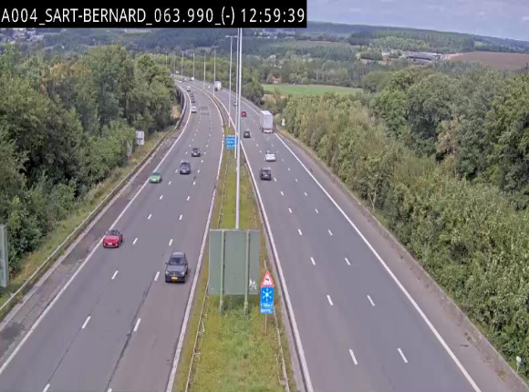 <h2>Webcam E411 à hauteur d'Assesse en provenance d'Arlon ou de la N4 vers Namur</h2>