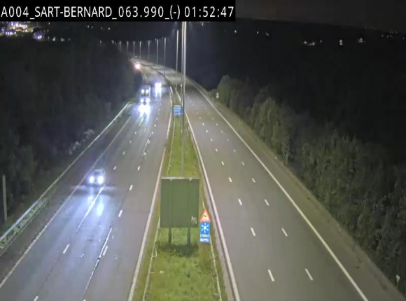 <h2>Webcam E411 à hauteur d'Assesse en provenance d'Arlon ou de la N4 vers Namur</h2>