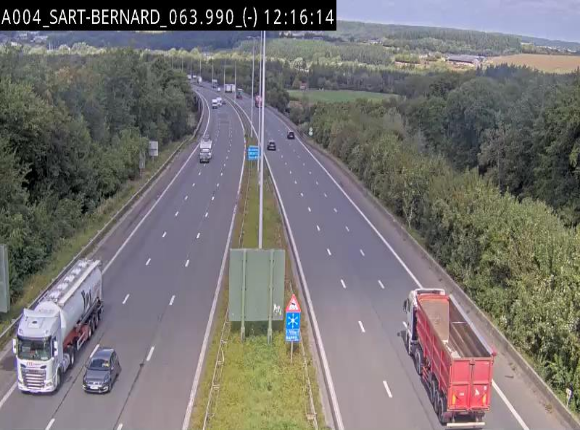 <h2>Webcam E411 à hauteur d'Assesse en provenance d'Arlon ou de la N4 vers Namur</h2>