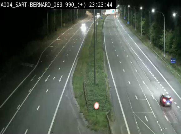 <h2>Webcam sur l'E411 à hauteur de la jonction avec la N4 à la sortie de Namur. Vue orientée vers Luxembourg</h2>