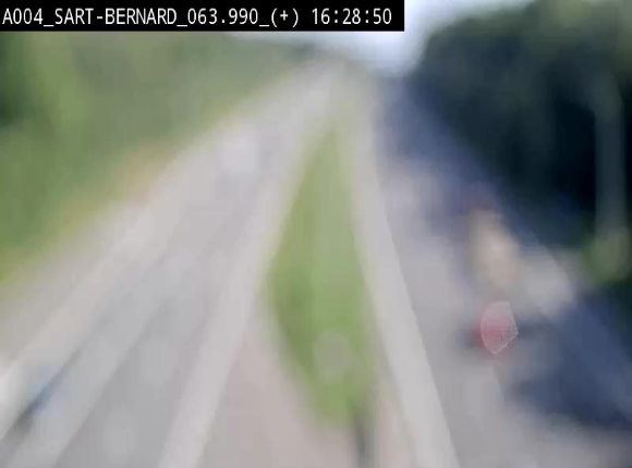 <h2>Webcam sur l'E411 à hauteur de la jonction avec la N4 à la sortie de Namur. Vue orientée vers Luxembourg</h2>
