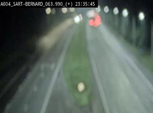 Webcam sur l'E411 à hauteur de la jonction avec la N4 à la sortie de Namur. Vue orientée vers Luxembourg