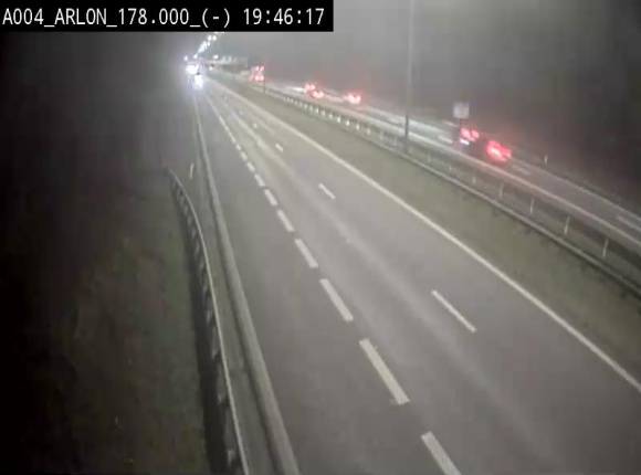 Webcam à hauteur de la sortie 31 Arlon sur l'E411, menant sur la N82. Vue orientée vers Bruxelles