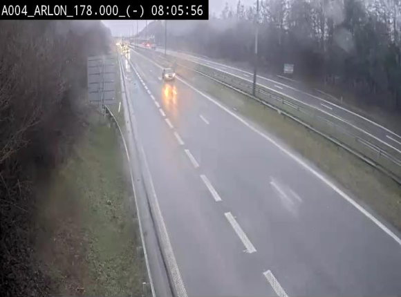 <h2>Webcam à hauteur de la sortie 31 Arlon sur l'E411, menant sur la N82. Vue orientée vers Bruxelles</h2>