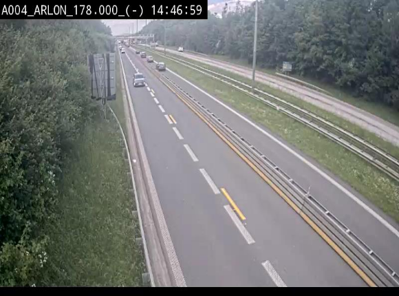 <h2>Webcam à hauteur de la sortie 31 Arlon sur l'E411, menant sur la N82. Vue orientée vers Bruxelles</h2>