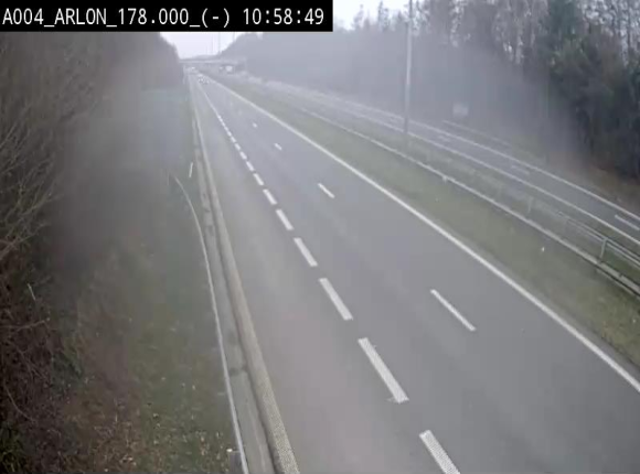 <h2>Webcam à hauteur de la sortie 31 Arlon sur l'E411, menant sur la N82. Vue orientée vers Bruxelles</h2>