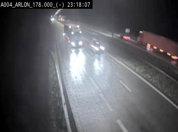 Webcam à hauteur de la sortie 31 Arlon sur l'E411, menant sur la N82. Vue orientée vers Bruxelles